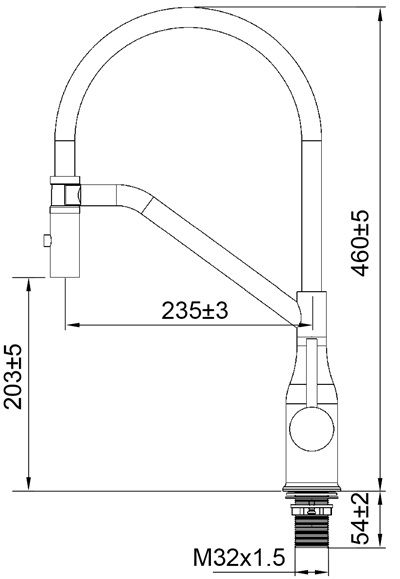 Прев'ю: Змішувач для кухні Koer KI-70026-02 (KR5209)