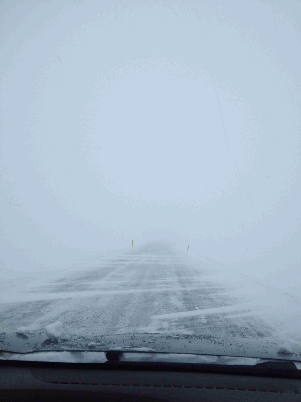 Neige sur la route 1