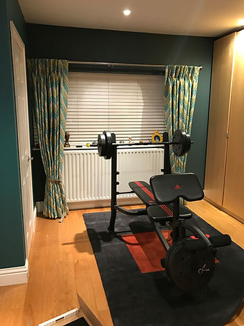 New curtains and colour on the walls made a well needed change for my son who had outgrown his bedroom a long time ago. A job well suited in-between customers. Fabric from Manuel Canovas, a favourite of mine, and paint Farrow and Ball. Happy boy.