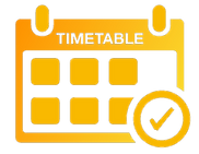 Timetable for classes.