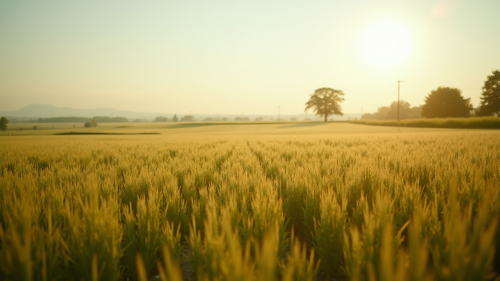 Eye-level view of a sprawling agricultural field in Easton