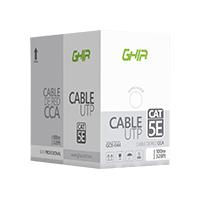 BOBINA DE CABLE MARCA GHIA CAT5E UTP CCA COLOR GRIS 24 AWG 100M 328FT CERTIFICAC