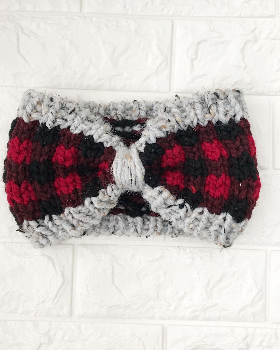 Thumbnail: Plaid Bow Ear Warmer