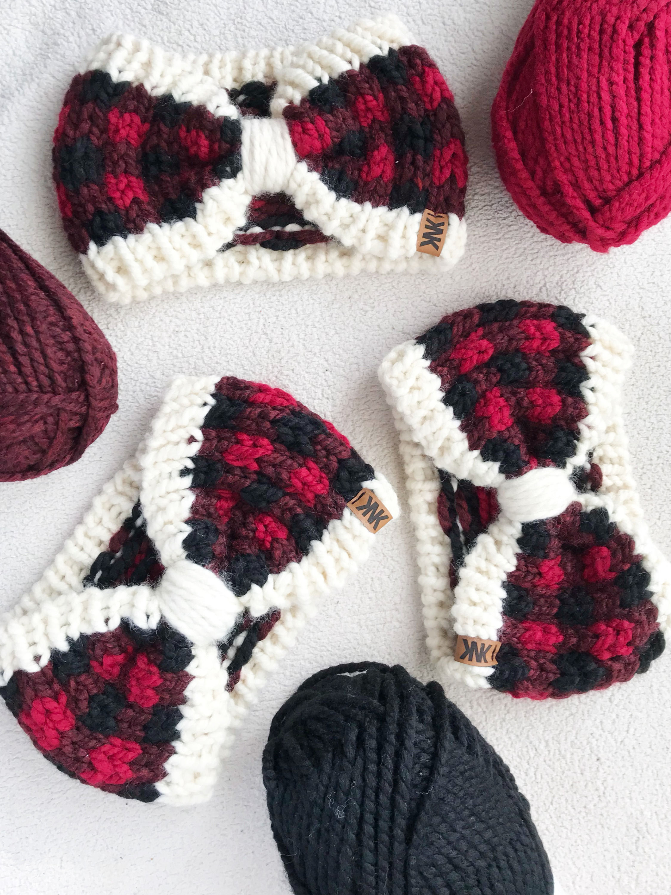 Plaid Bow Ear Warmer PDF