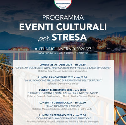 📌 EVENTI CULTURALI PER STRESA – AUTUNNO/INVERNO 2026-2027