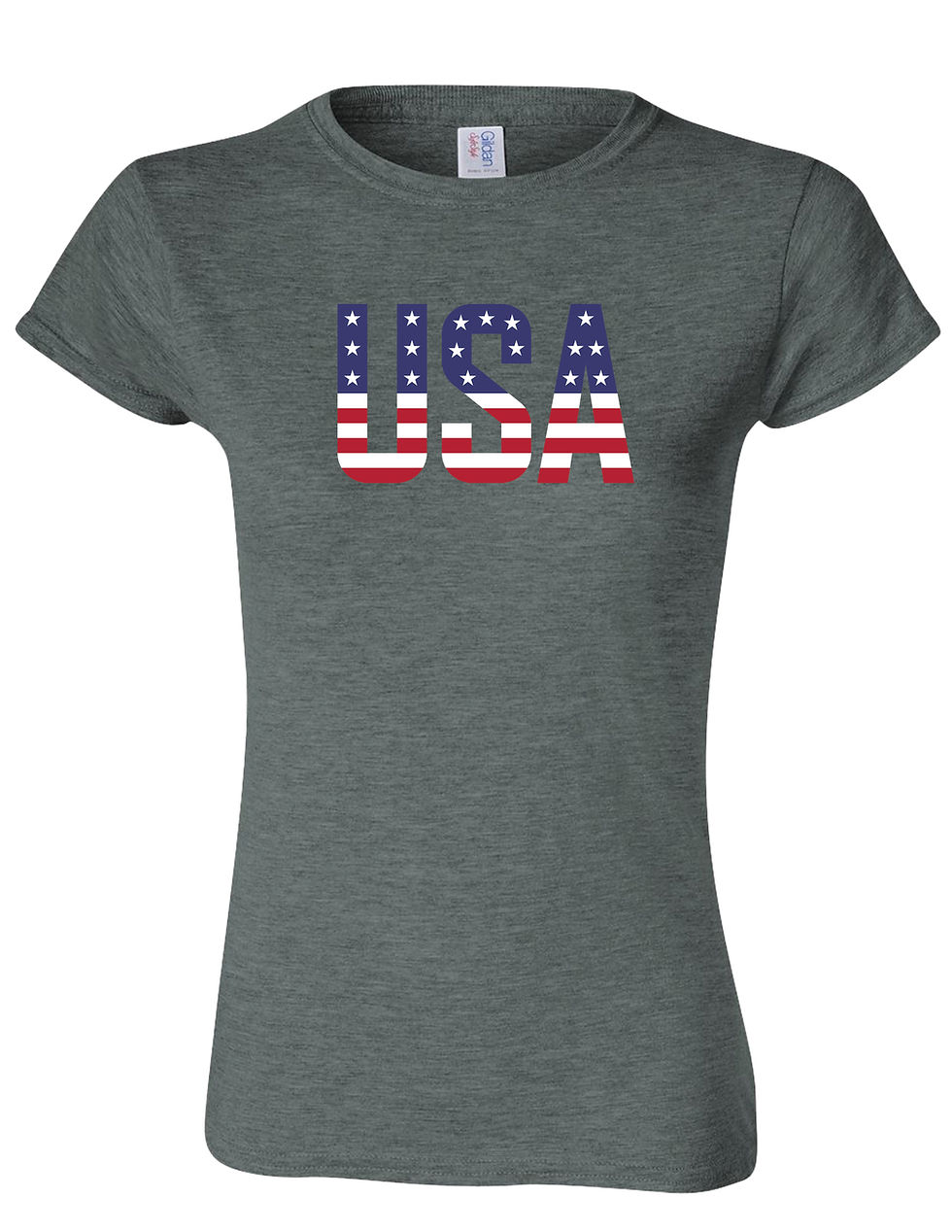 Thumbnail: Ladies Softstyle USA Stars and Stipes T-Shirt