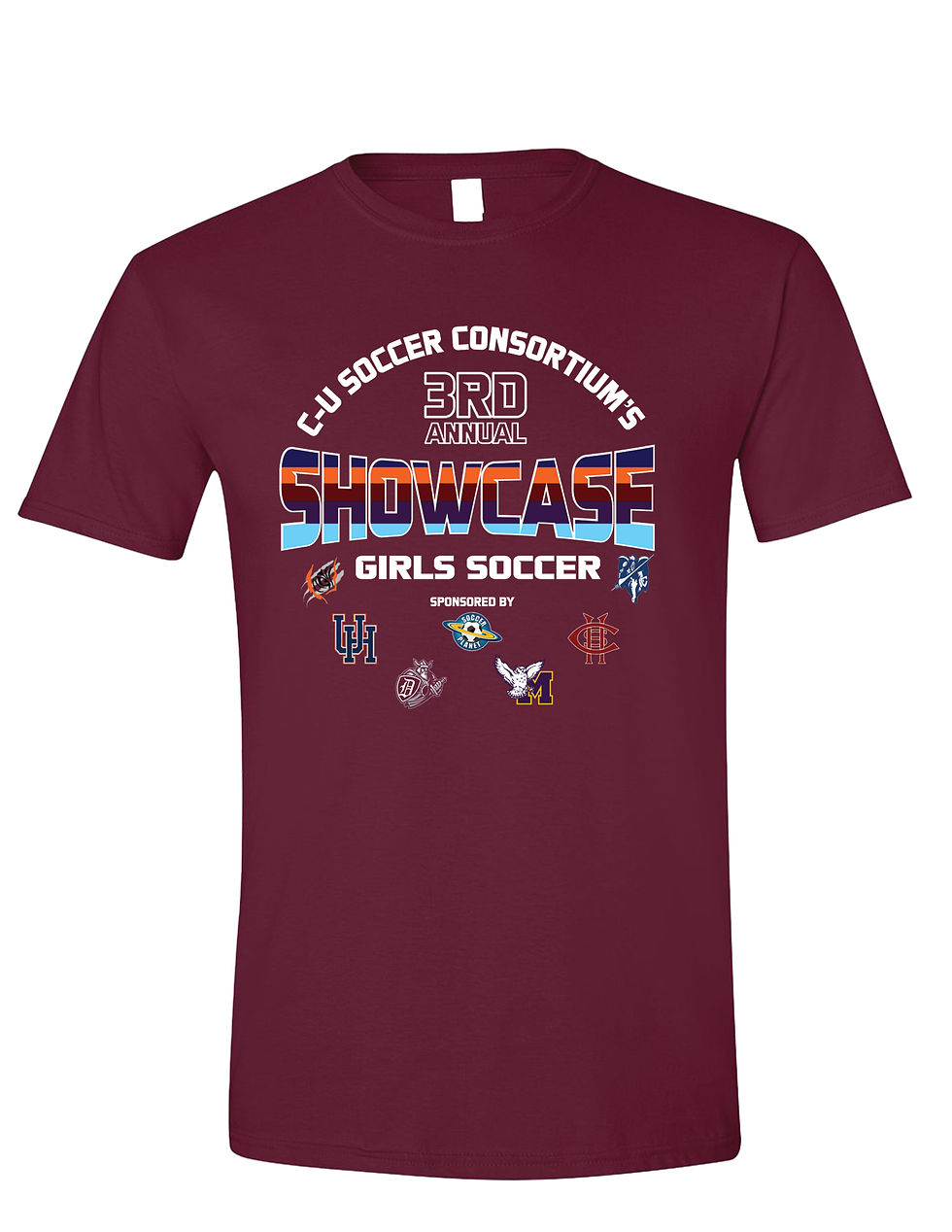 Thumbnail: 3rd Annual Girls Soccer Showcase Multi Color T-Shirt