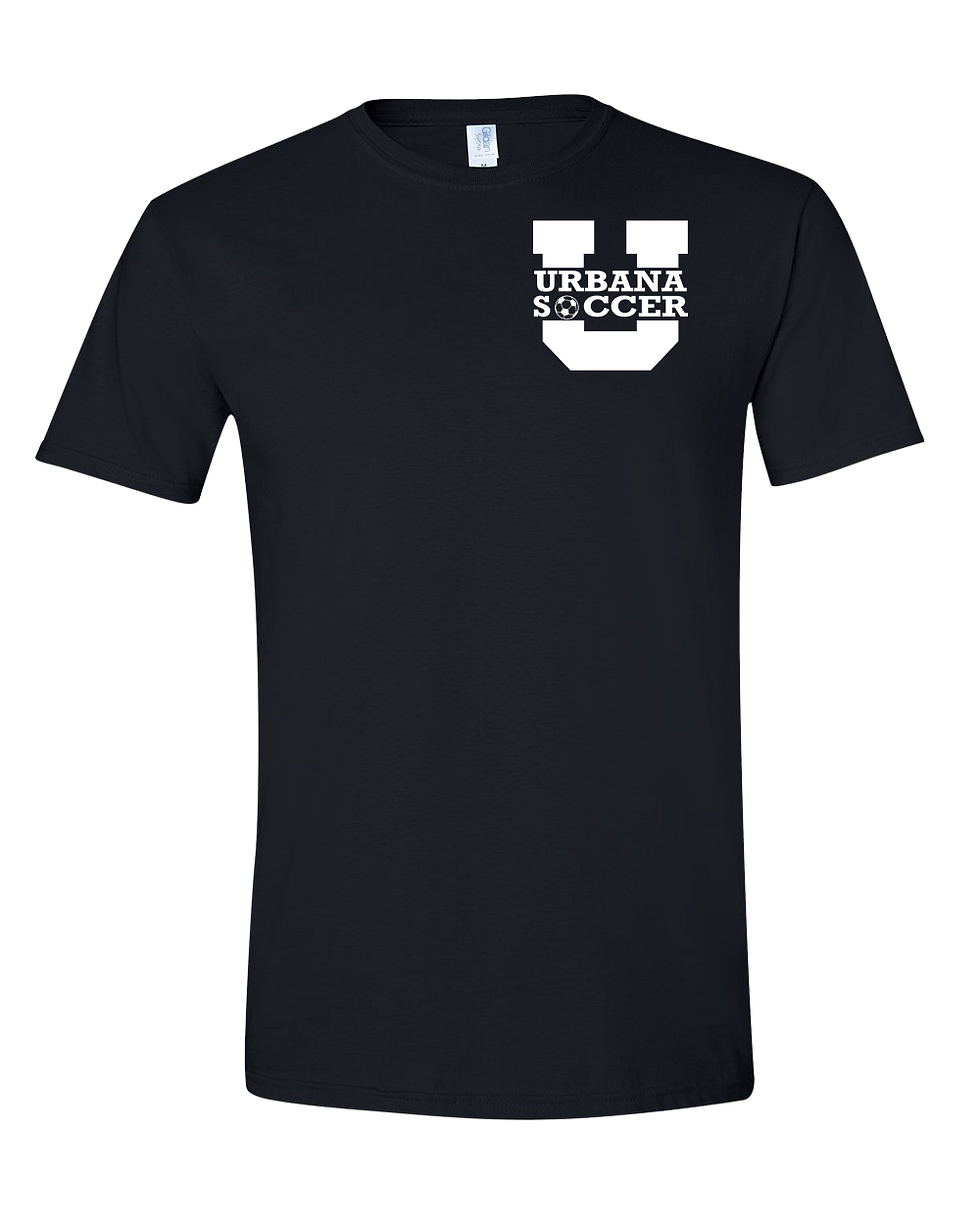 Thumbnail: Softstyle® T-Shirt - White Urbana Soccer & Tiger Eye Logo