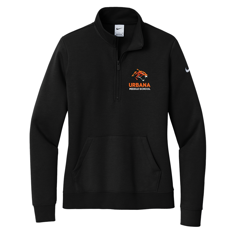 Thumbnail: Nike UMS Women's Club Fleece Sleeve Swoosh 1/2-Zip