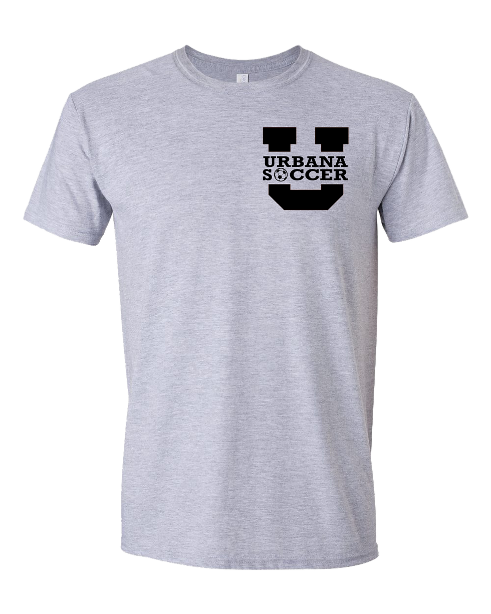 Thumbnail: Softstyle® T-Shirt - Black Urbana Soccer & Tiger Eye Logo