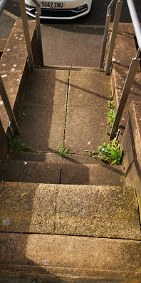 Before picture of stairway