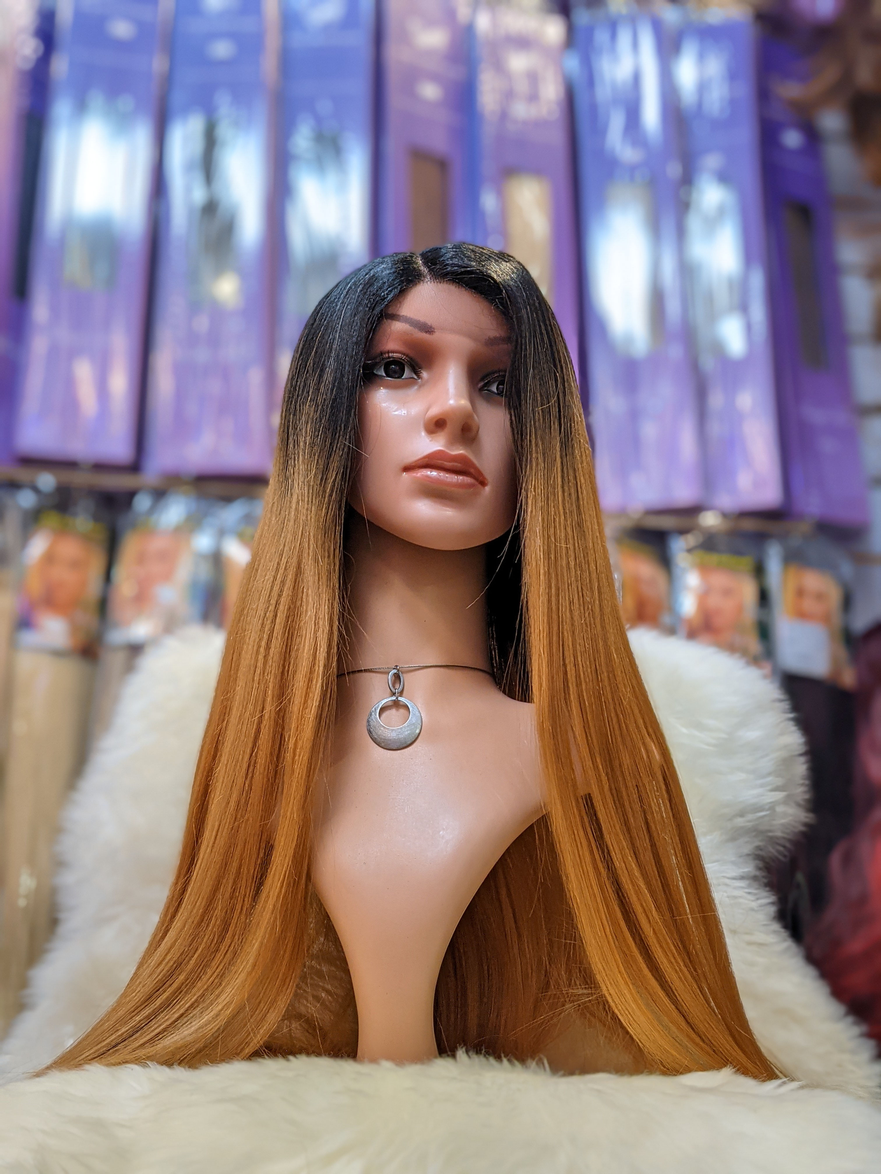 Synthetic Lace Wig in Brown