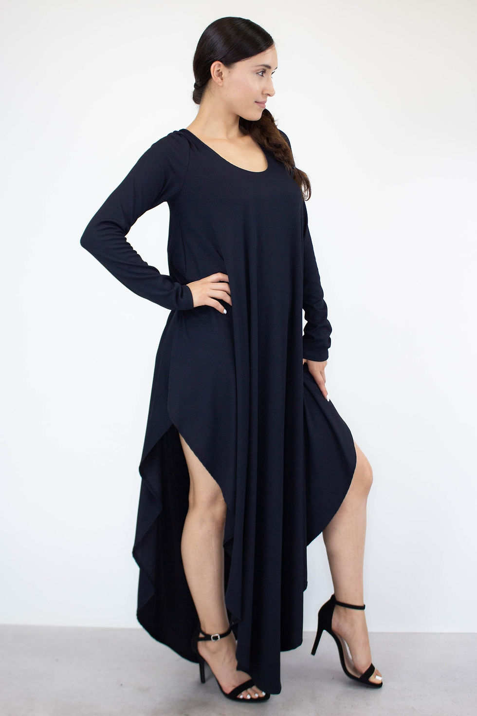 Miniatura: Asymmetric Long Sleeve Maxi Dress