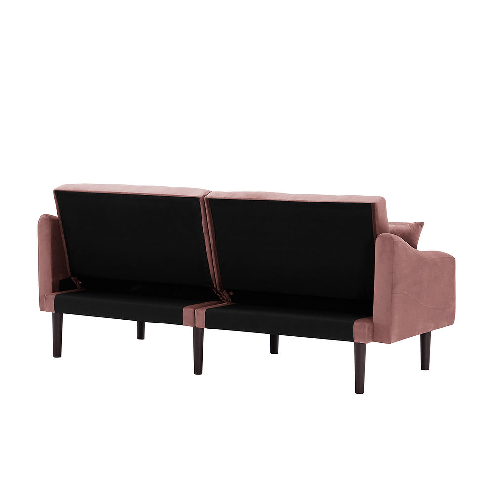 Thumbnail: Modern Foldable Living Room Furniture Velvet Fabric Folding Sofabed Living Room