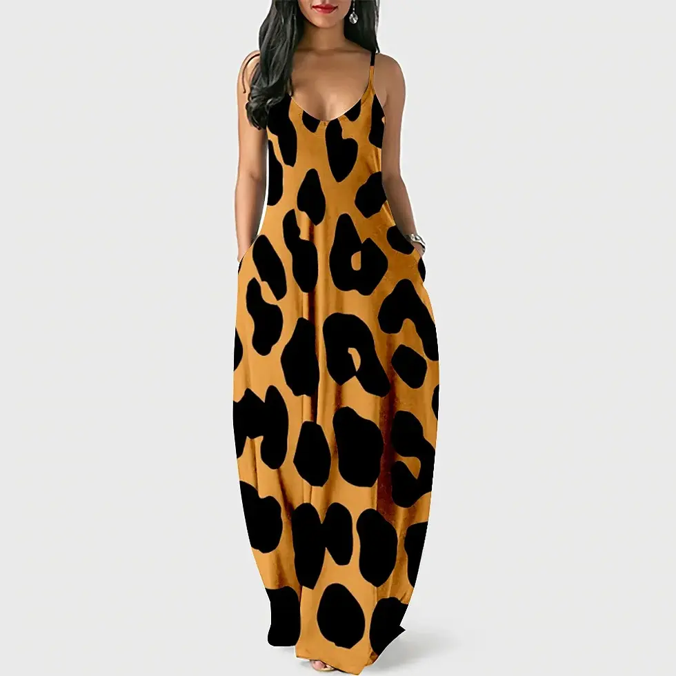 Miniatura: New Arrival Women Prints Long Maxi Dress Luxury Beachwear Clothes Plus Size 4XL