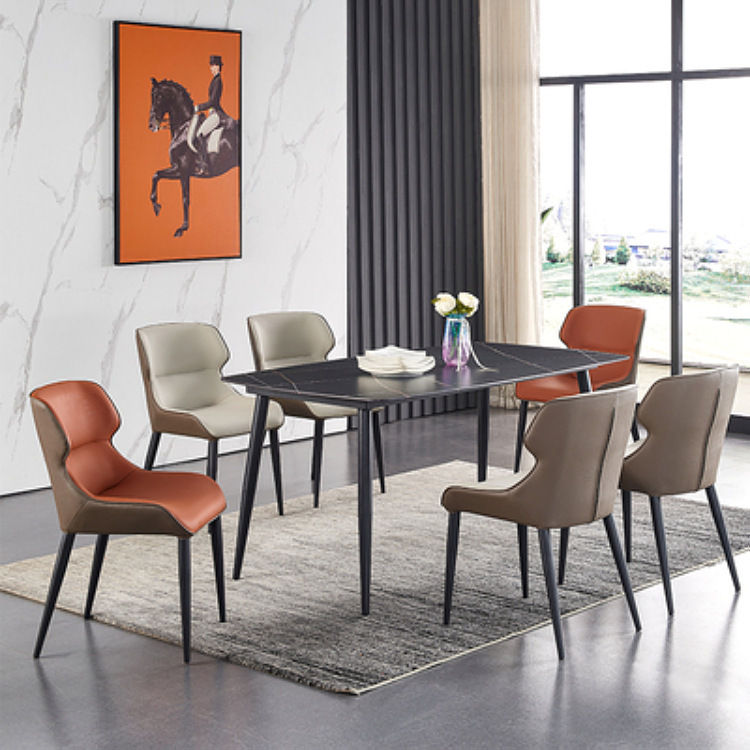 Thumbnail: Leather Modern Luxury Restaurant Dinning Room Chairs for Dining Room