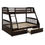 Miniatura: Solid Wood Twin Over Full Bunk Bed With Two Storage Drawers, Espresso