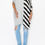 Miniatura: Stripe and Solid Contrast Oversized Top - Grey/Black
