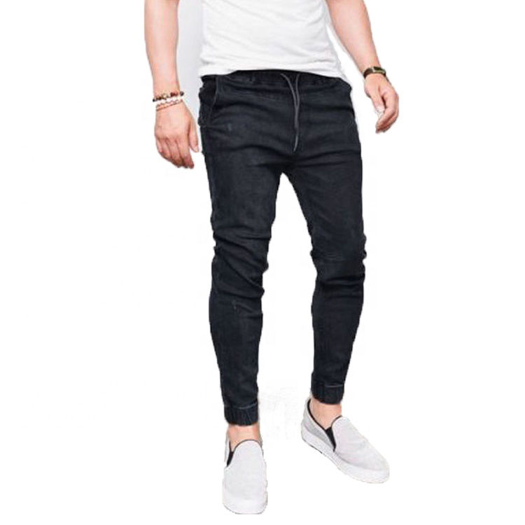 Miniatura: Straight Elastic Denim Pants Jeans Skinny Trousers Men Fashion Pants
