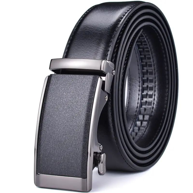 Thumbnail: Ratchet Dress Genuine Leather Belts for Men With Automatic Buckle