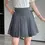 Miniatura: High Waist Pleated Skirt Woman Black Gray Short A-Line Skirts for Women