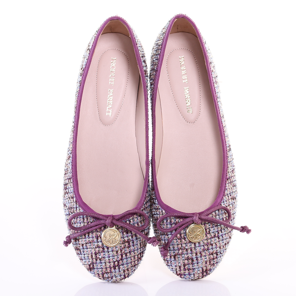 Miniatura: Embroidered Fabric Ballerina (Purple)