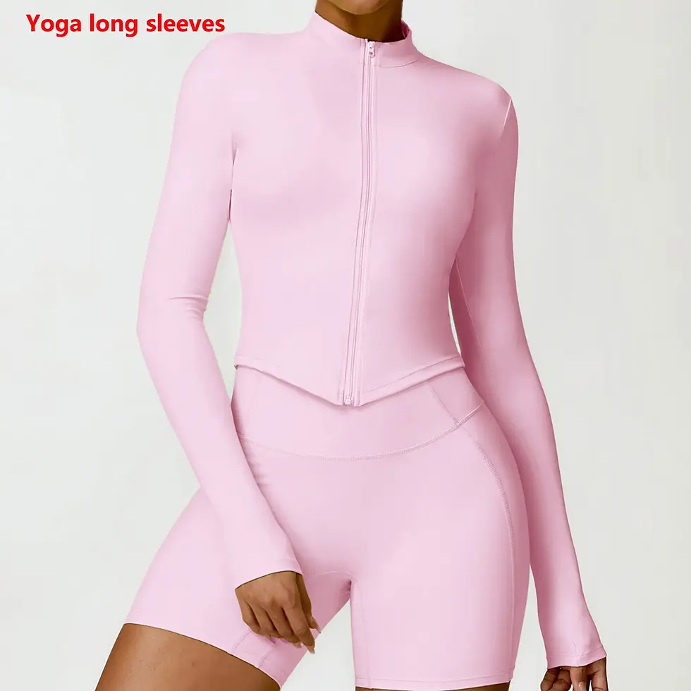 Miniatura: Women's Gym Exercise Shirt Yoga Long Sleeve Sportswear Top Zipper