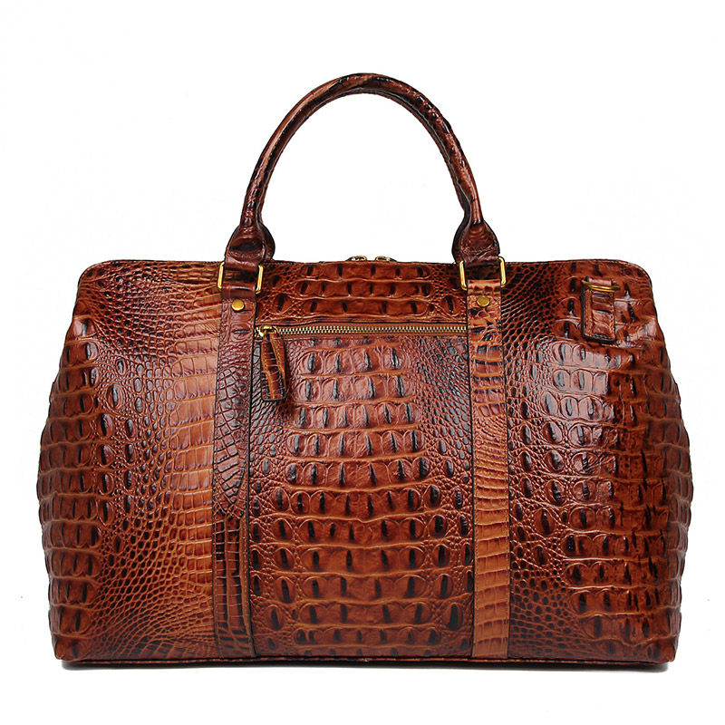 Miniatura: J.M.D Genuine Leather Handbags Crocodile Grain Pattern Duffle Bags Unisex