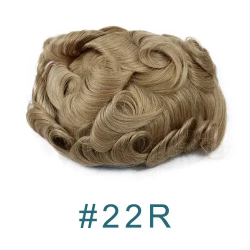 Thumbnail: Lace Front Male Hair Wigs Ash Blonde Breathable Human Hair Men Toupee Lace