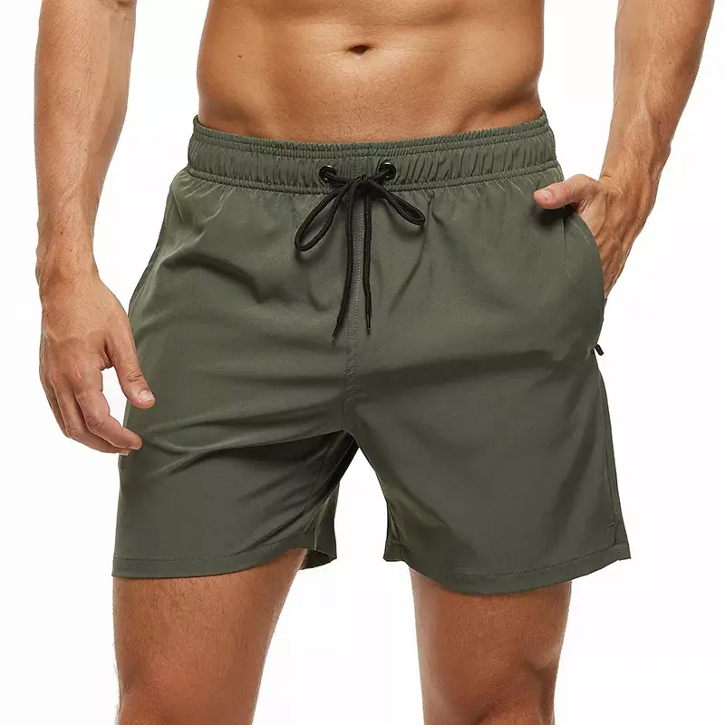 Thumbnail: Swim Trunks Quick Dry Beach Shorts With Zipper Pockets and Mesh Lining