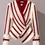 Miniatura: High End Long Sleeve Shirt for Women Unique Chic Korean Style V-Neck Striped