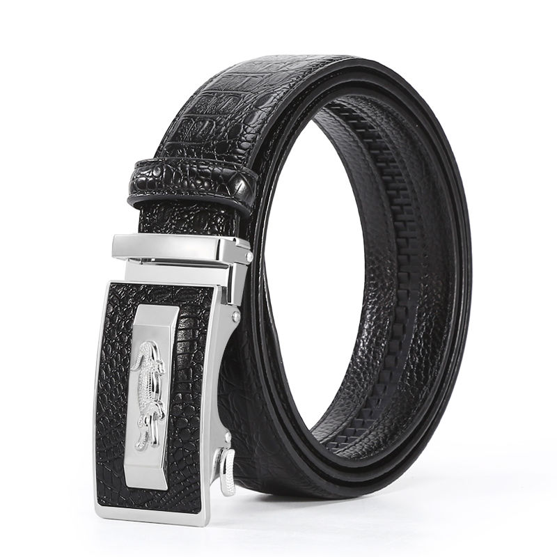 Miniatura: Men Buckle Belt Genuine Cow Leather Belt for Men Real Leather Belts Laser Logo