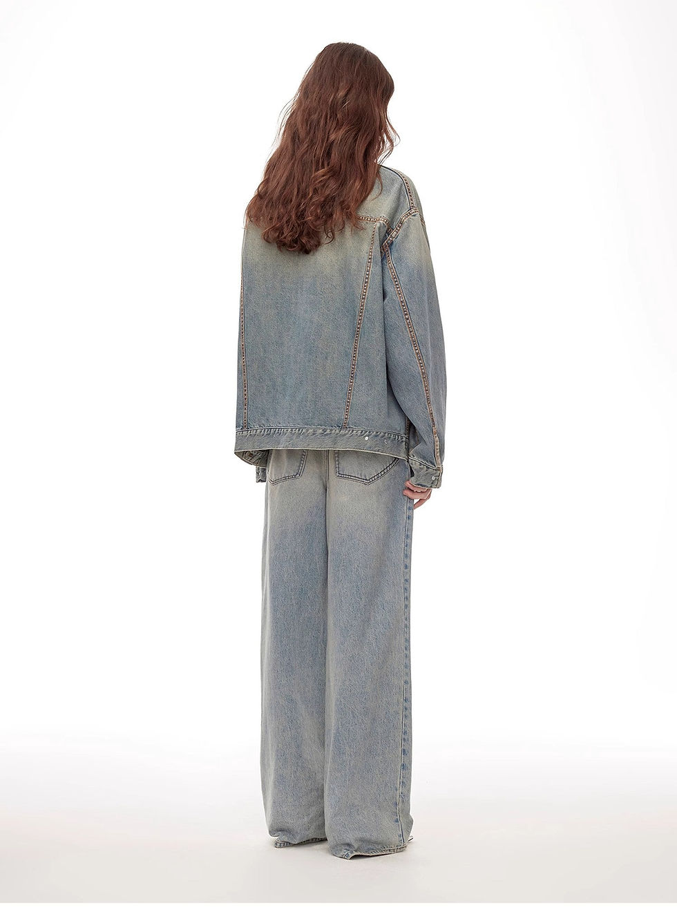 Thumbnail: Stylish and Versatile Vintage Handcrafted Distressed Reversible Denim Jacket