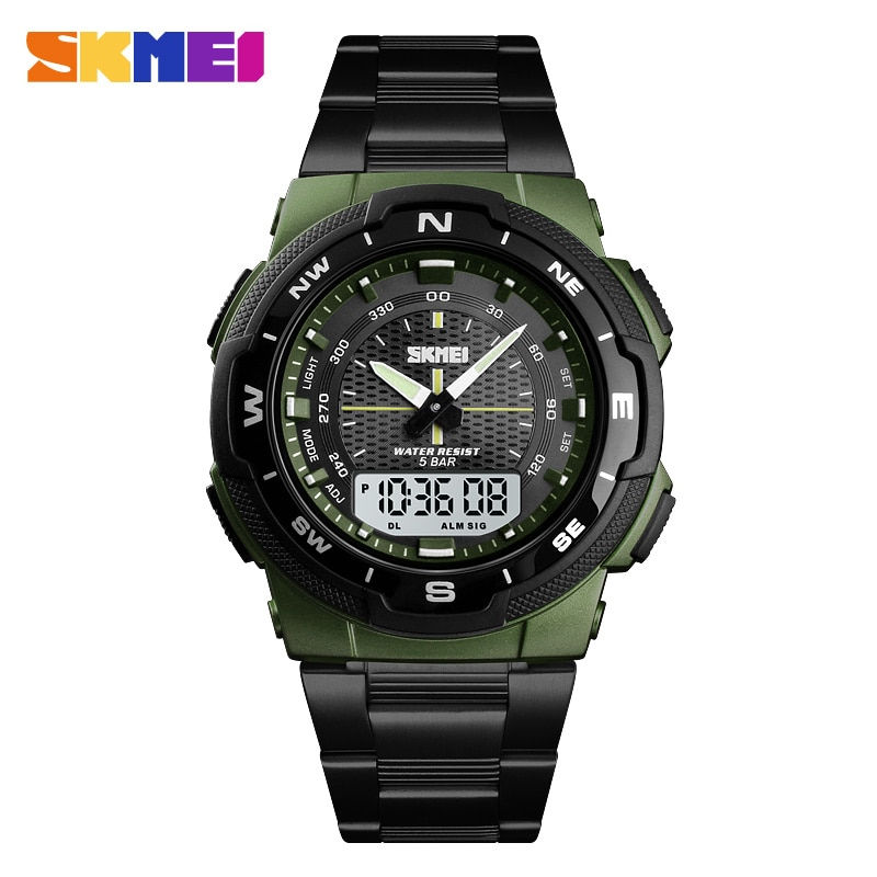 Miniatura: SKMEI Stainless Steel Strap Watches Stopwatch Chronograph Waterproof