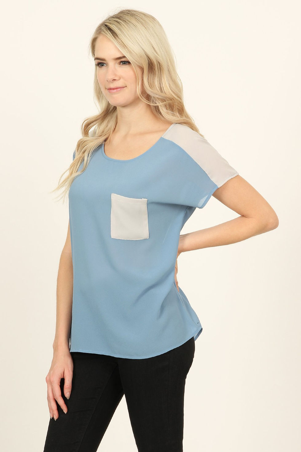 Miniatura: Two Tone Pocket Blouse