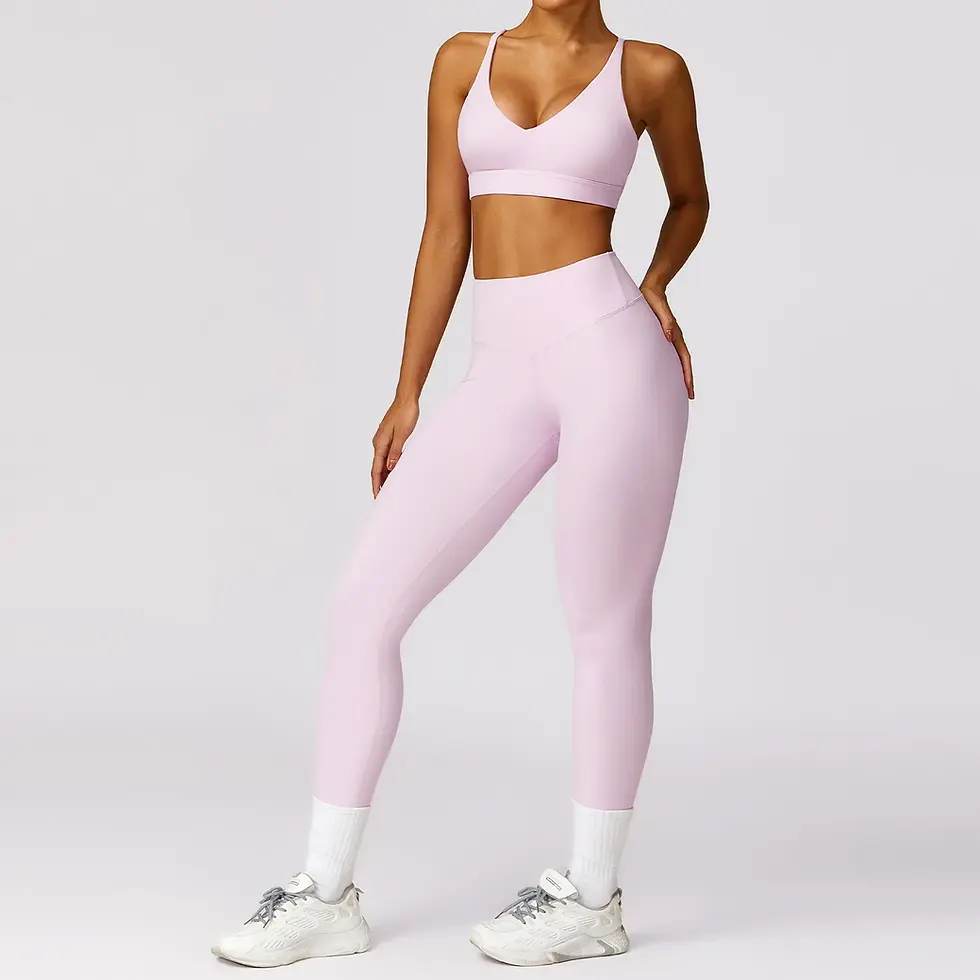 Miniatura: Yoga Set 2 Pieces Women Tracksuits Workout Sportswear Gym Clothing Fitness
