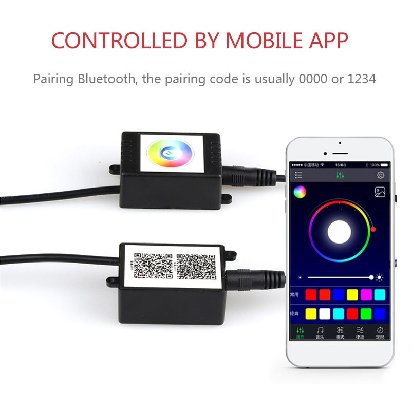 Miniatura: 12V RGB SMD Car Atmosphere Lights Music Remote Control RGB LED Strip