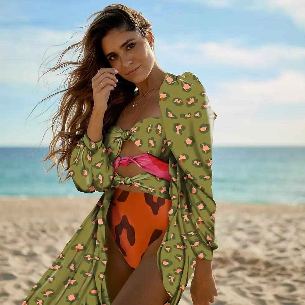 Miniatura: Women Wrap Skirt Swimsuit High Waist Cover Up Sexy Sarong Plage Beach Wear