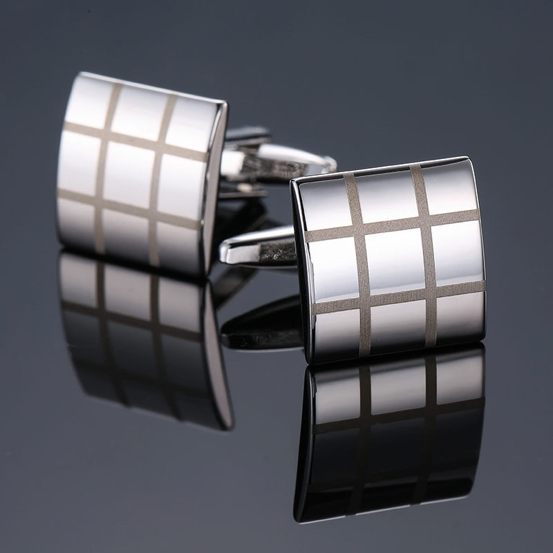 Miniatura: High Quality Novelty Cuff Links Copper Metal Laser Engraving Cufflinks Mans