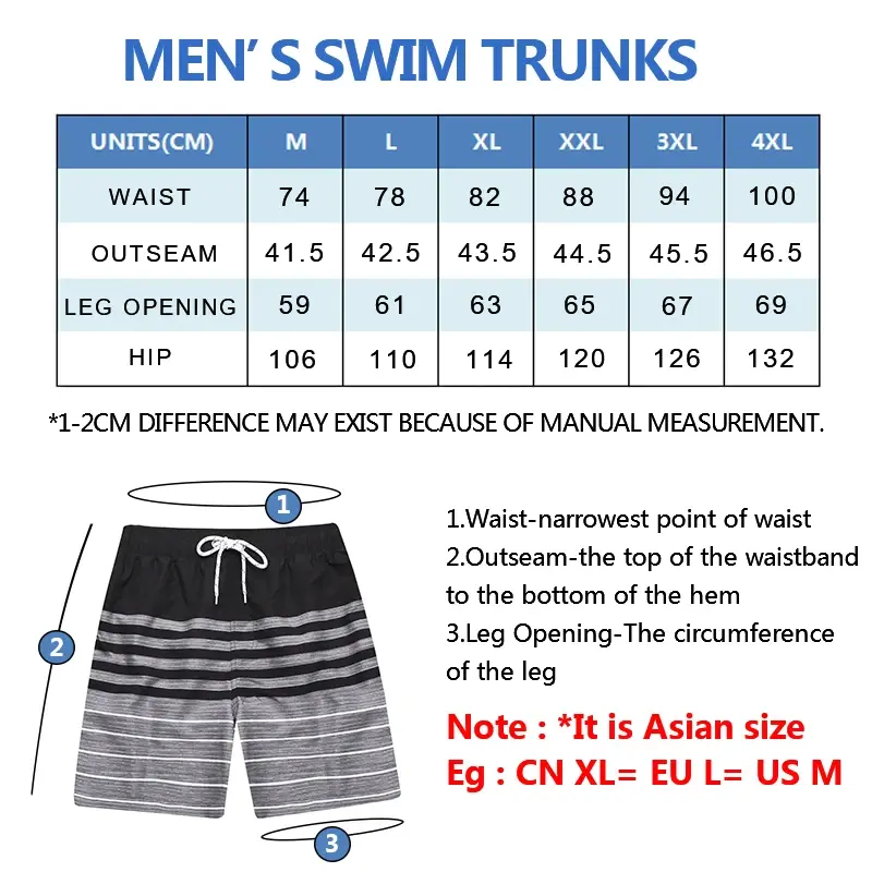 Miniatura: Men Beach Shorts Surfing Trunks Male Sportswear With Zipper Pockets Pants