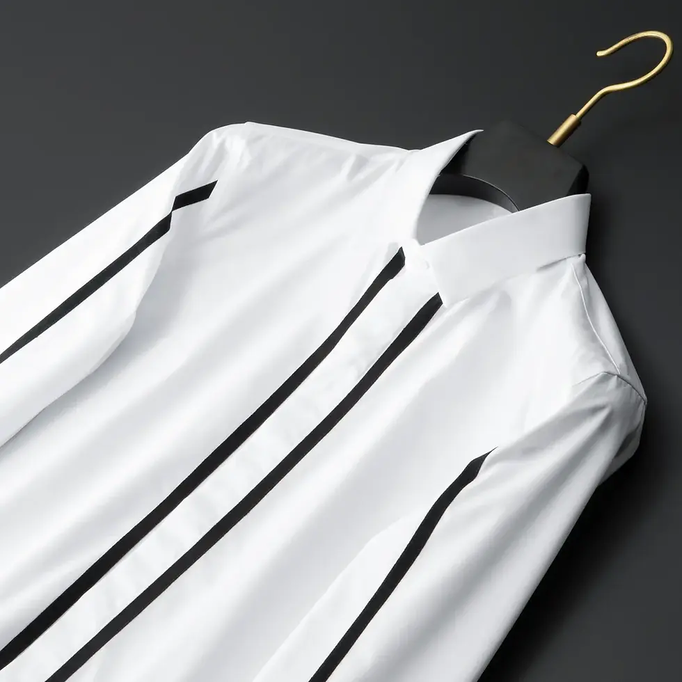 Thumbnail: Men Casual Long Sleeve Formal Dress Shirts Social Party Clothing