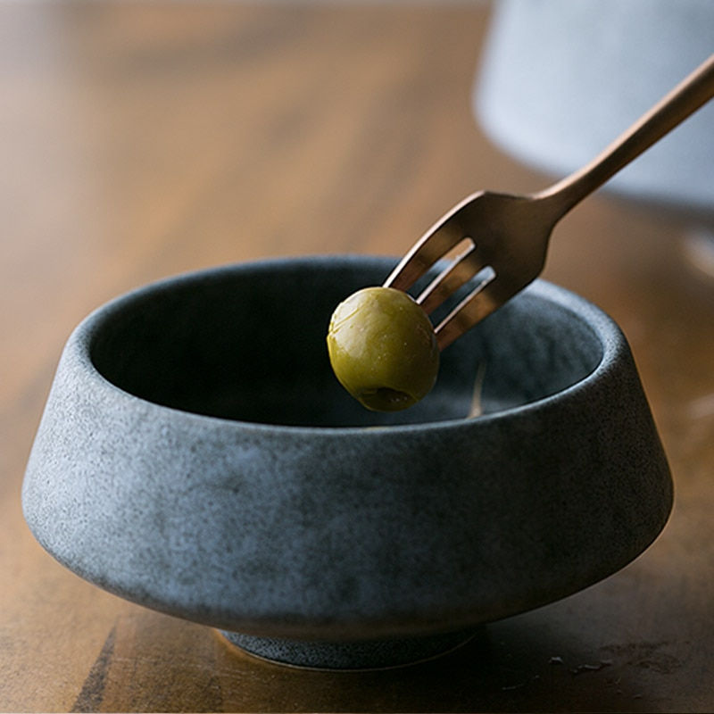 Miniatura: KINGLANG Solid Grey Colored Marble Ceramic Bowl High Quality Bowl