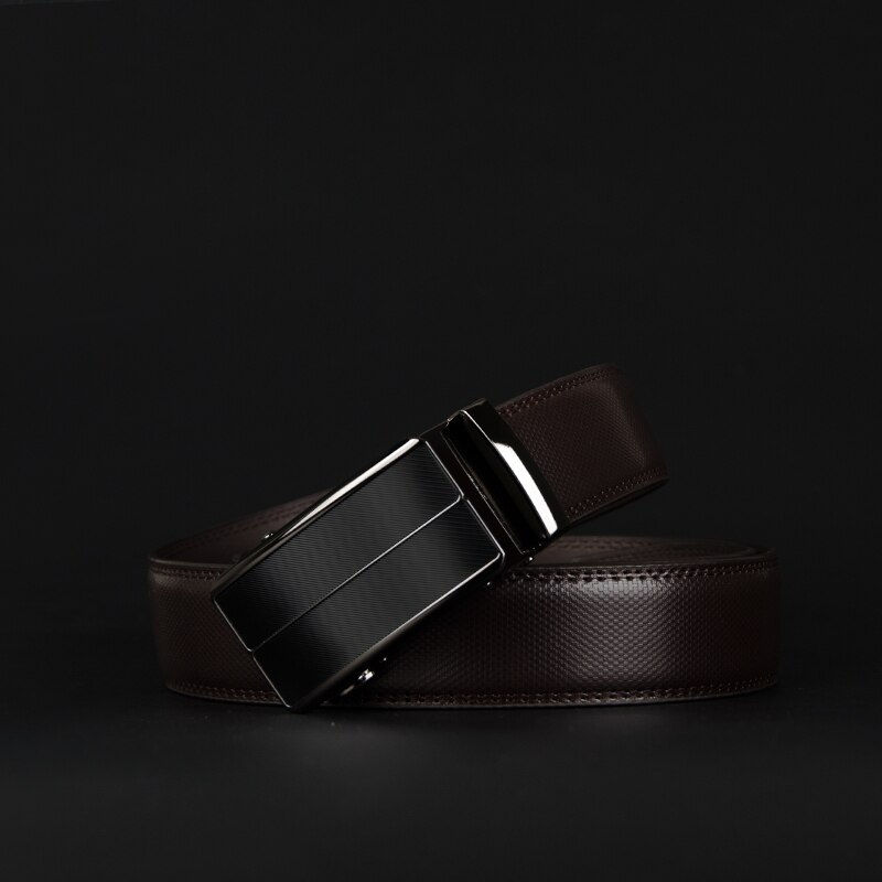 Miniatura: COWATHER Cowhide Genuine Leather Men's Belt Automatic Buckle Belts