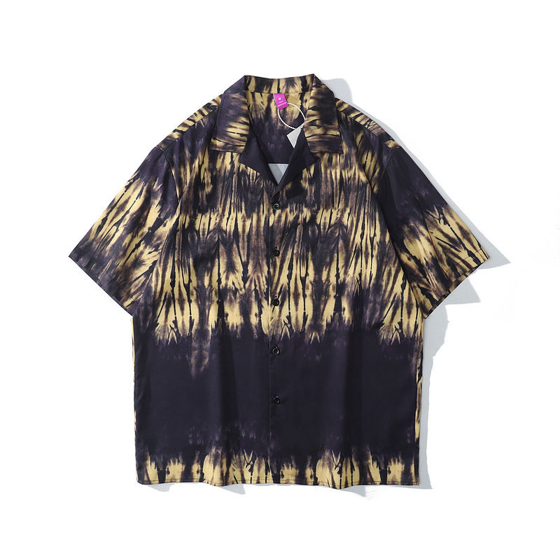 Miniatura: NS040 2022 Tie Dye Short Sleeve Shirt Male Hip Hop Loose Casual