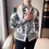Thumbnail: Luxury Long Sleeve Mens Baroque Shirts Dress Slim Fit Striped Print Shirt Men