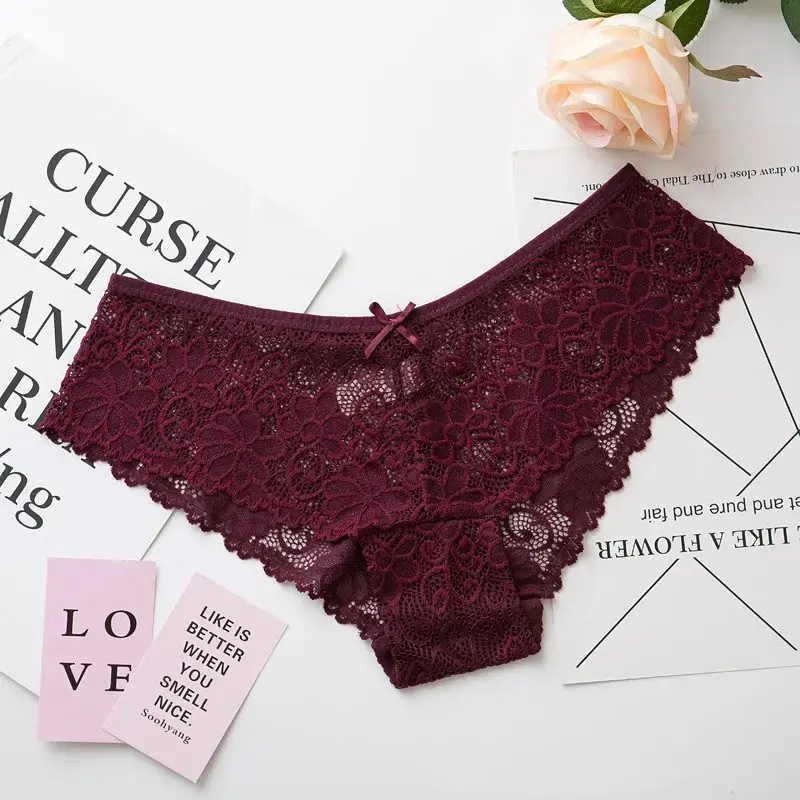 Miniatura: Sexy Lace Panties Women Fashion Cozy Lingerie Tempting Briefs High Quality