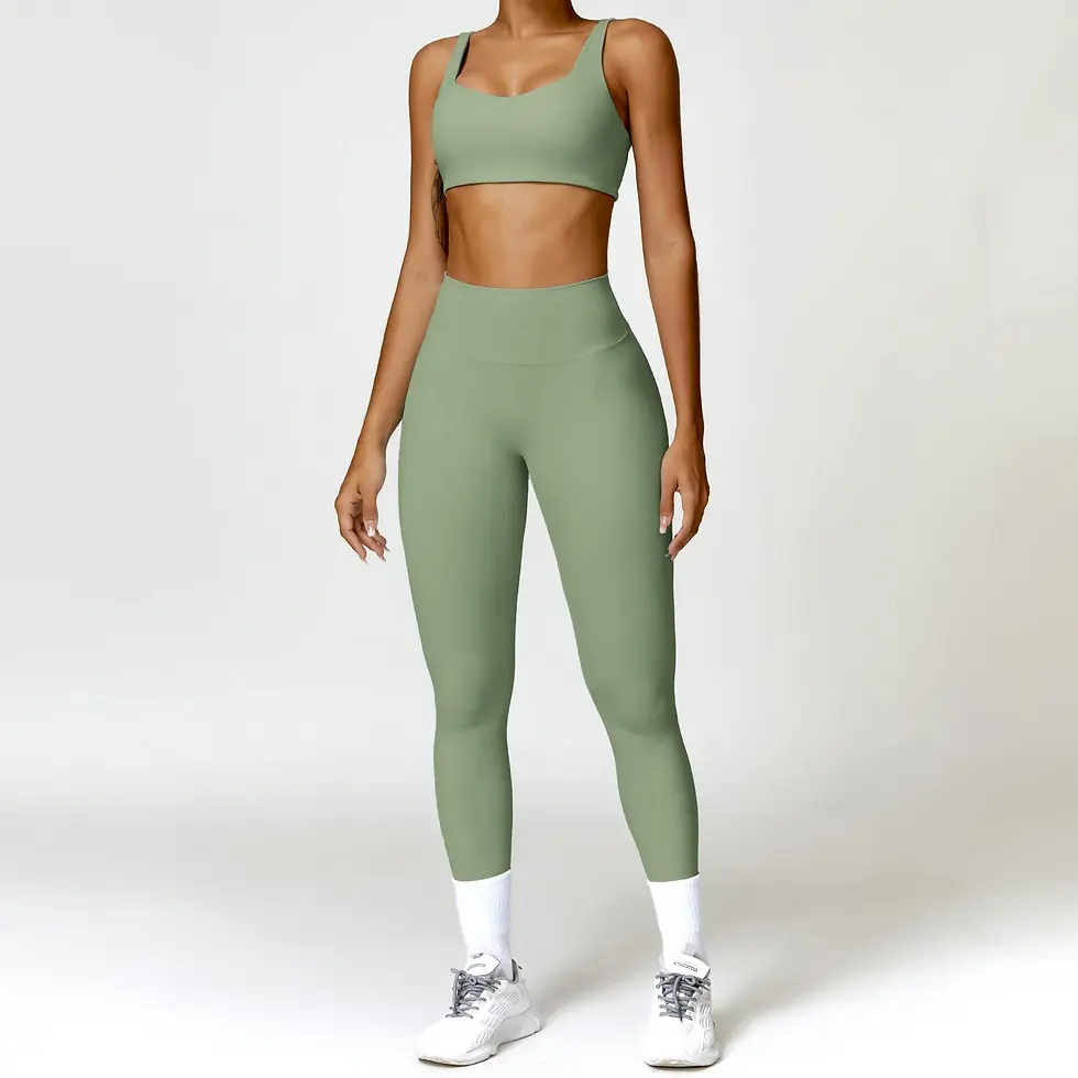Miniatura: Yoga Set 2PCS Women Gym Long Sleeve Seamless Sportswear Workout Clothes