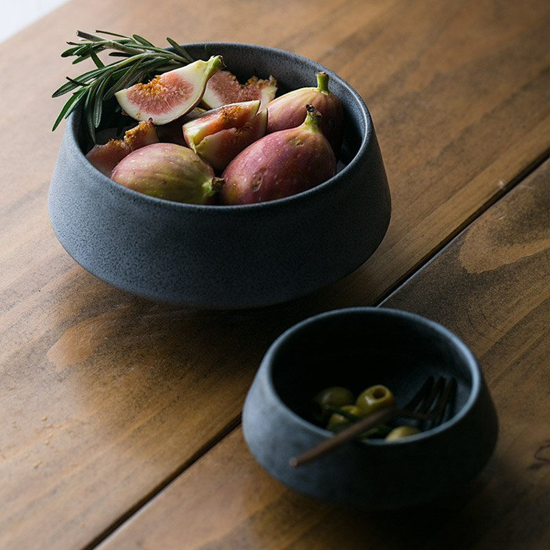 Miniatura: KINGLANG Solid Grey Colored Marble Ceramic Bowl High Quality Bowl