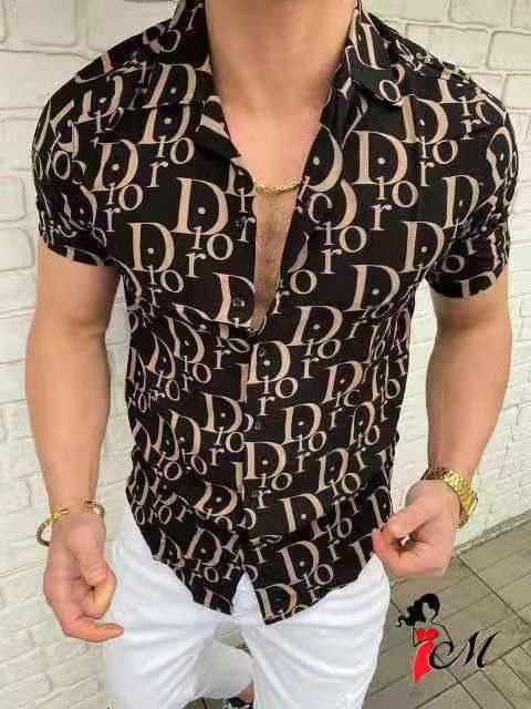 Miniatura: New Fashion Trend Shirt for Men Summer Print Short Sleeve Tops Hawaiian Shirts