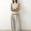 Thumbnail: Casual & Relaxed Wool-Blend Double-Pleated Straight Draped Wide-Leg Trousers